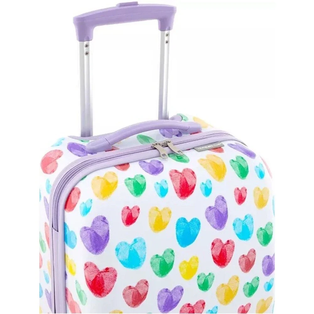 Travelers Club kids 5 piece luggage set Multicolor Heart Travel Set Lavender